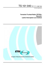 Die Norm ETSI TS 101040-V1.1.1 15.5.1997 Ansicht
