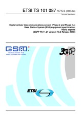 Die Norm ETSI TS 101087-V7.5.0 30.6.2003 Ansicht