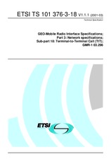 Die Norm ETSI TS 101376-3-18-V1.1.1 15.3.2001 Ansicht