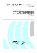 Die Norm ETSI TS 101377-1-1-V1.1.1 15.3.2001 Ansicht