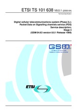 Die Norm ETSI TS 101638-V8.0.1 28.4.2000 Ansicht