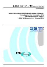 Die Norm ETSI TS 101749-V8.0.1 1.6.2001 Ansicht