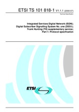 Die Norm ETSI TS 101818-1-V1.1.1 18.7.2000 Ansicht