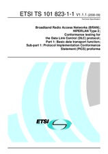 Die Norm ETSI TS 101823-1-1-V1.1.1 13.9.2000 Ansicht