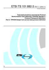 Die Norm ETSI TS 101882-3-V4.1.1 25.11.2003 Ansicht