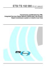 Die Norm ETSI TS 102080-V1.4.1 24.7.2003 Ansicht