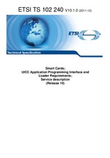 Die Norm ETSI TS 102240-V10.1.0 14.12.2011 Ansicht