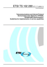 Die Norm ETSI TS 102289-V1.1.1 25.11.2003 Ansicht
