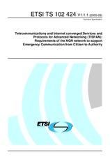 Die Norm ETSI TS 102424-V1.1.1 21.9.2005 Ansicht