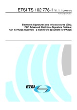 Die Norm ETSI TS 102778-1-V1.1.1 31.7.2009 Ansicht