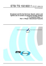 Die Norm ETSI TS 102822-1-V1.2.1 21.10.2004 Ansicht