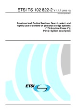 Die Norm ETSI TS 102822-2-V1.1.1 2.10.2003 Ansicht