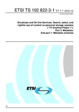 Die Norm ETSI TS 102822-3-1-V1.1.1 2.10.2003 Ansicht