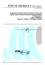 Die Norm ETSI TS 102822-3-1-V1.3.1 23.1.2006 Ansicht
