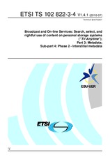 Die Norm ETSI TS 102822-3-4-V1.4.1 20.7.2010 Ansicht