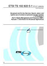 Die Norm ETSI TS 102822-5-1-V1.4.1 27.5.2009 Ansicht