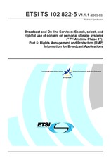Die Norm ETSI TS 102822-5-V1.1.1 22.3.2005 Ansicht