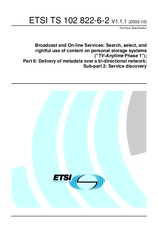 Die Norm ETSI TS 102822-6-2-V1.1.1 2.10.2003 Ansicht