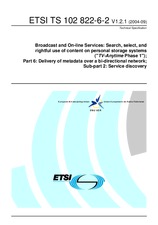 Die Norm ETSI TS 102822-6-2-V1.2.1 8.9.2004 Ansicht