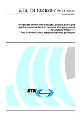 Die Norm ETSI TS 102822-7-V1.1.1 2.10.2003 Ansicht