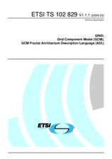 Die Norm ETSI TS 102829-V1.1.1 20.3.2009 Ansicht