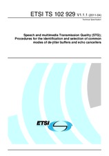 Die Norm ETSI TS 102929-V1.1.1 4.4.2011 Ansicht