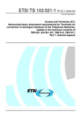 UNGÜLTIG ETSI TS 103021-1-V1.2.1 18.5.2004 Ansicht