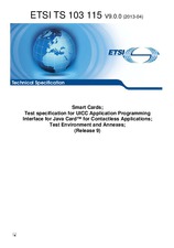 Die Norm ETSI TS 103115-V9.0.0 24.4.2013 Ansicht