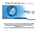 Die Norm ETSI TS 103161-13-V1.1.1 27.10.2011 Ansicht