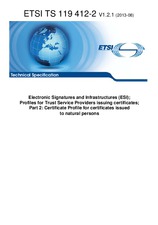 UNGÜLTIG ETSI TS 119412-2-V1.2.1 8.8.2013 Ansicht