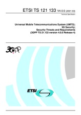 Die Norm ETSI TS 121133-V4.0.0 31.3.2001 Ansicht