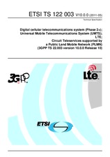 Die Norm ETSI TS 122003-V10.0.0 18.5.2011 Ansicht