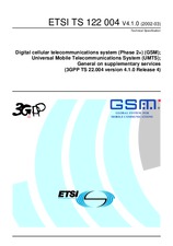 Die Norm ETSI TS 122004-V4.1.0 31.3.2002 Ansicht