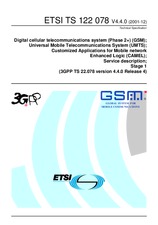 Die Norm ETSI TS 122078-V4.4.0 31.12.2001 Ansicht