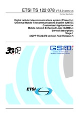 Die Norm ETSI TS 122078-V7.6.0 31.12.2005 Ansicht