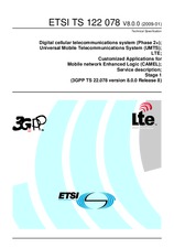 Die Norm ETSI TS 122078-V8.0.0 16.1.2009 Ansicht