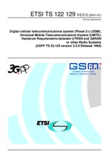 Die Norm ETSI TS 122129-V3.5.0 31.1.2001 Ansicht