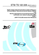 Die Norm ETSI TS 122228-V8.6.0 30.1.2009 Ansicht