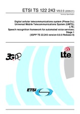 Die Norm ETSI TS 122243-V8.0.0 19.1.2009 Ansicht