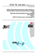 Die Norm ETSI TS 122246-V10.0.0 13.5.2011 Ansicht