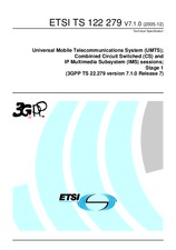 Die Norm ETSI TS 122279-V7.1.0 31.12.2005 Ansicht
