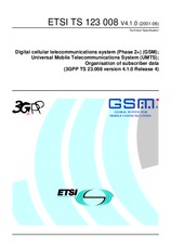 Die Norm ETSI TS 123008-V4.1.0 3.8.2001 Ansicht