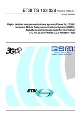 Die Norm ETSI TS 123038-V3.3.0 28.1.2000 Ansicht