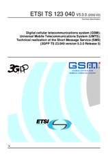 Die Norm ETSI TS 123040-V5.3.0 31.3.2002 Ansicht