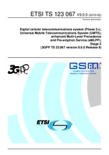 Die Norm ETSI TS 123067-V9.0.0 3.2.2010 Ansicht