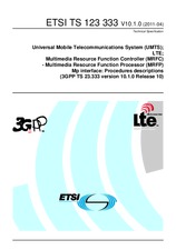 Die Norm ETSI TS 123333-V10.1.0 11.4.2011 Ansicht