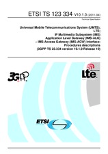 Die Norm ETSI TS 123334-V10.1.0 11.4.2011 Ansicht