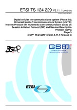 Die Norm ETSI TS 124229-V5.11.1 28.1.2005 Ansicht