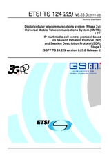 Die Norm ETSI TS 124229-V6.25.0 18.3.2011 Ansicht