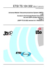 Die Norm ETSI TS 124302-V8.4.1 26.1.2010 Ansicht